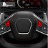 Dry Carbon Fiber Steering Wheel Button Trim Kit For Corvette C8 2020-2022