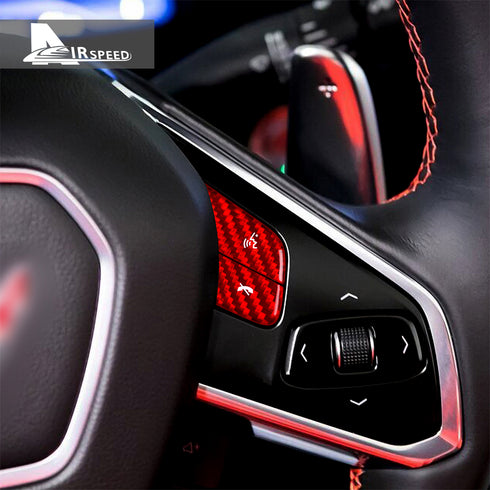 Dry Carbon Fiber Steering Wheel Button Trim Kit For Corvette C8 2020-2022