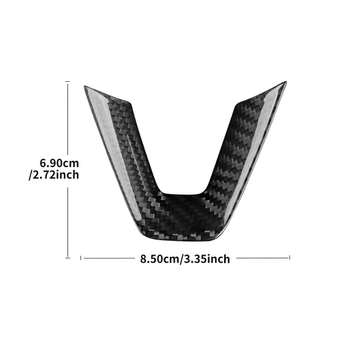 Carbon Fiber Steering Wheel Trim for Tesla 2024