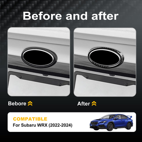 Carbon Fiber Rear Logo Frame Trim for Subaru WRX 2022-2024