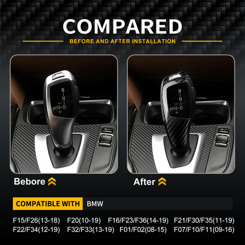 Carbon Fiber Shifter Head Trim For BMW