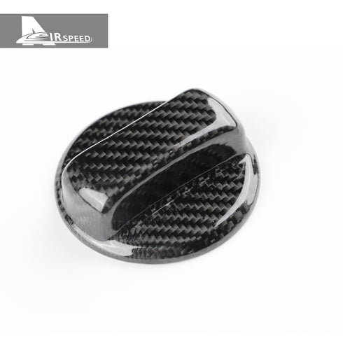 Carbon Fiber Fuel Tank Port Switch Cover Trim For MAZDA