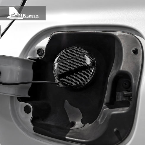 Carbon Fiber Fuel Tank Port Switch Cover Trim For MAZDA