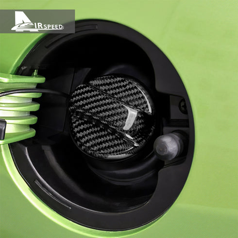 Carbon Fiber Fuel Tank Port Switch Cover Trim For MAZDA