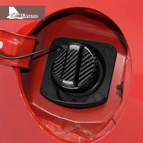 Carbon Fiber Fuel Tank Port Switch Cover Trim For MAZDA