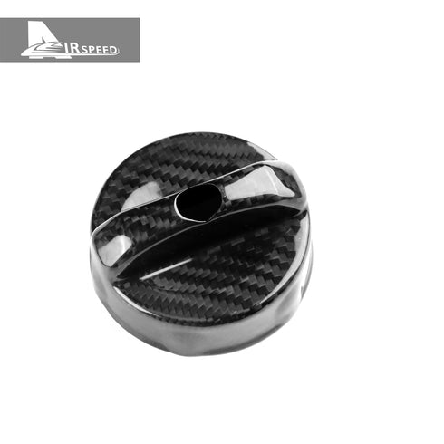 Carbon Fiber Fuel Tank Port Switch Cover Trim For Dodge