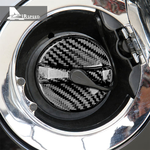 Carbon Fiber Fuel Tank Port Switch Cover Trim For Dodge