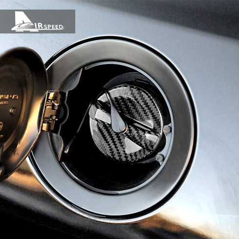 Carbon Fiber Fuel Tank Port Switch Cover Trim For Dodge