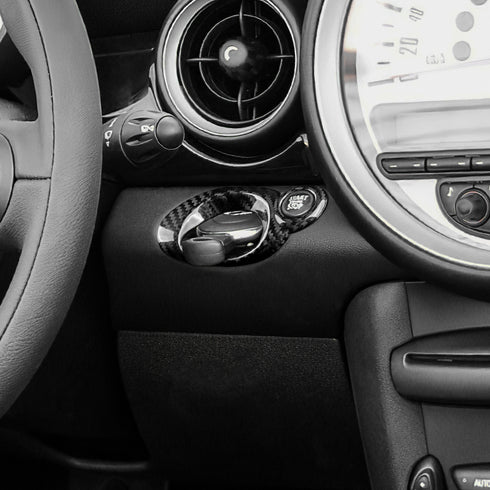 Carbon Fiber Key Start Frame Trim For MINI R55 R56 R57 R60